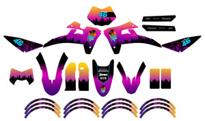 Kit pegatinas Fantic 50cc 2017-2022 Miami | pegatinas para moto | personalización 50cc | armysctv