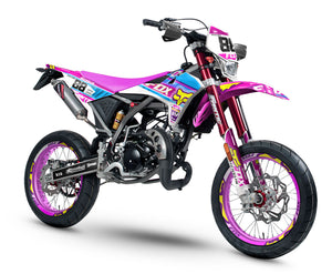 Dekor kit Fantic 50cc 2017-2022 Pink Fox | Motorradaufkleber | Personalisierung 50cc | armysctv