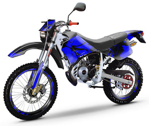 Dekor kit 50cc Rieju RR 1996-2004 Blaue Nacht | Motorradaufkleber | Personalisierung 50cc | armysctv