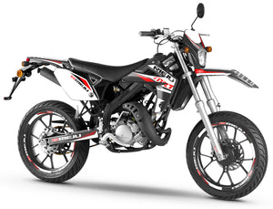 Dekor kit Rieju MRT 50cc 2009-2021 Schwarz 2018 | Motorradaufkleber | Personalisierung 50cc | armysctv