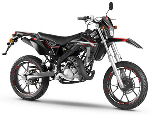 Kit pegatinas Rieju MRT 50cc 2009-2021 Serie Negra | pegatinas para moto | personalización 50cc | armysctv