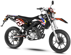 Kit pegatinas Rieju MRT 50cc 2009-2021 Seis Días 2016 | pegatinas para moto | personalización 50cc | armysctv