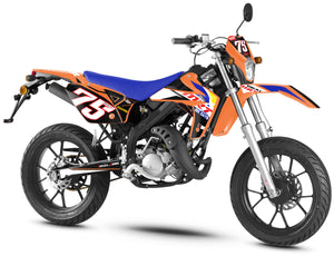 Kit pegatinas Rieju MRT 50cc 2009-2021 Seis Días 2016 | pegatinas para moto | personalización 50cc | armysctv