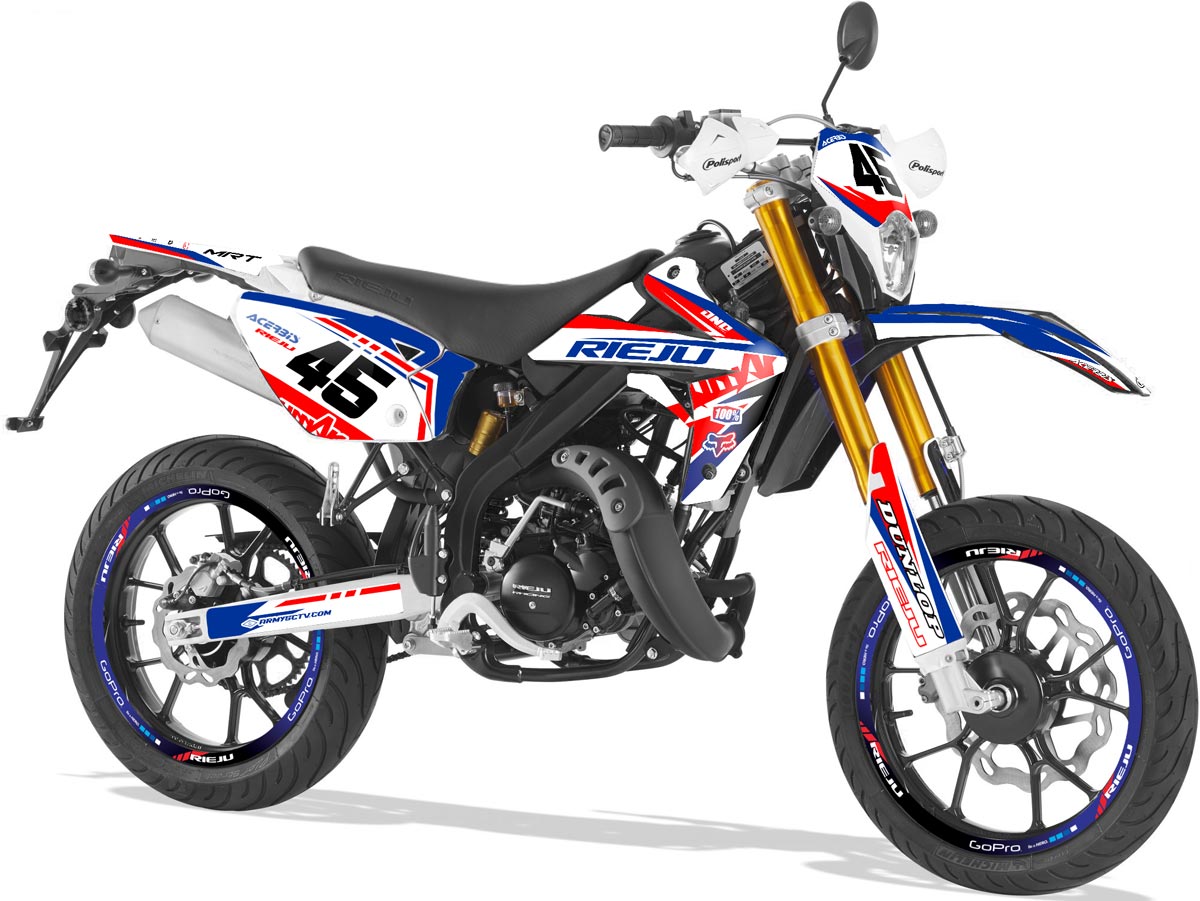 Kit déco Rieju MRT 50cc 2009-2021 Army Fender | autocollants moto | personnalisation 50cc | armysctv