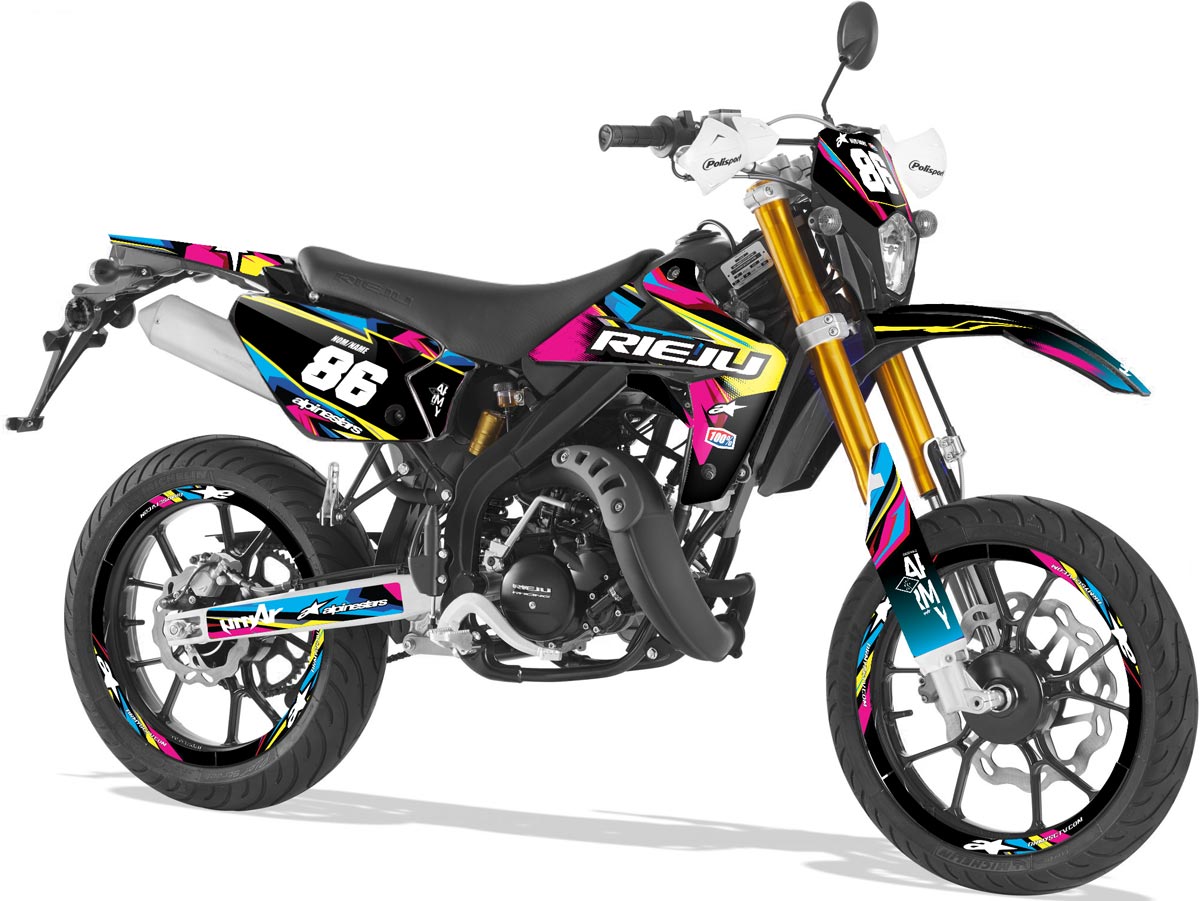 Rieju MRT Army CMYK Graphics kit | motorcycle stickers | 50cc customization | armysctv