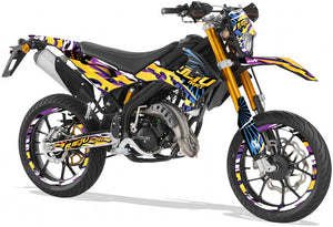 Dekor kit Rieju MRT 50cc 2022-2025 Cali Gelato | Motorradaufkleber | Personalisierung 50cc | armysctv