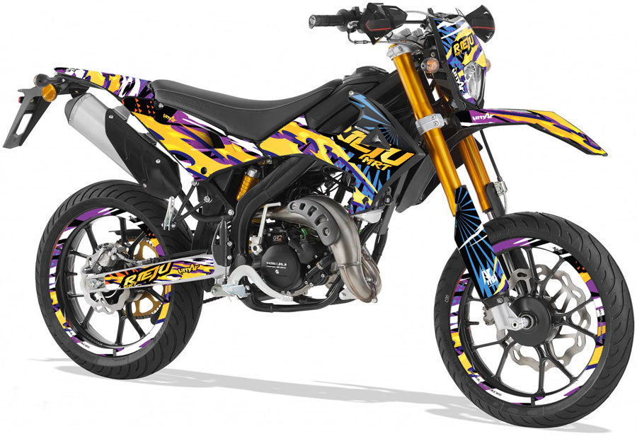 Dekor kit Rieju MRT 50cc 2022-2025 Cali Gelato | Motorradaufkleber | Personalisierung 50cc | armysctv