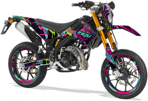 Kit pegatinas Rieju MRT 50cc 2022-2025 Army Pinkster | pegatinas para moto | personalización 50cc | armysctv