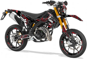 Dekor kit Rieju MRT 50cc 2022-2025 Army Redrum | Motorradaufkleber | Personalisierung 50cc | armysctv