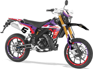 Dekor kit Rieju MRT 50cc 2009-2021 Pramac Racing | Motorradaufkleber | Personalisierung 50cc | armysctv