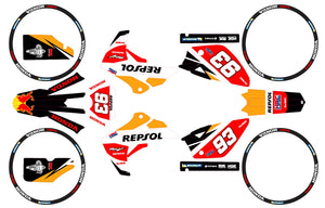 Dekor kit Rieju MRT Repsol Racing von Army | Motorradaufkleber | Personalisierung 50cc | armysctv