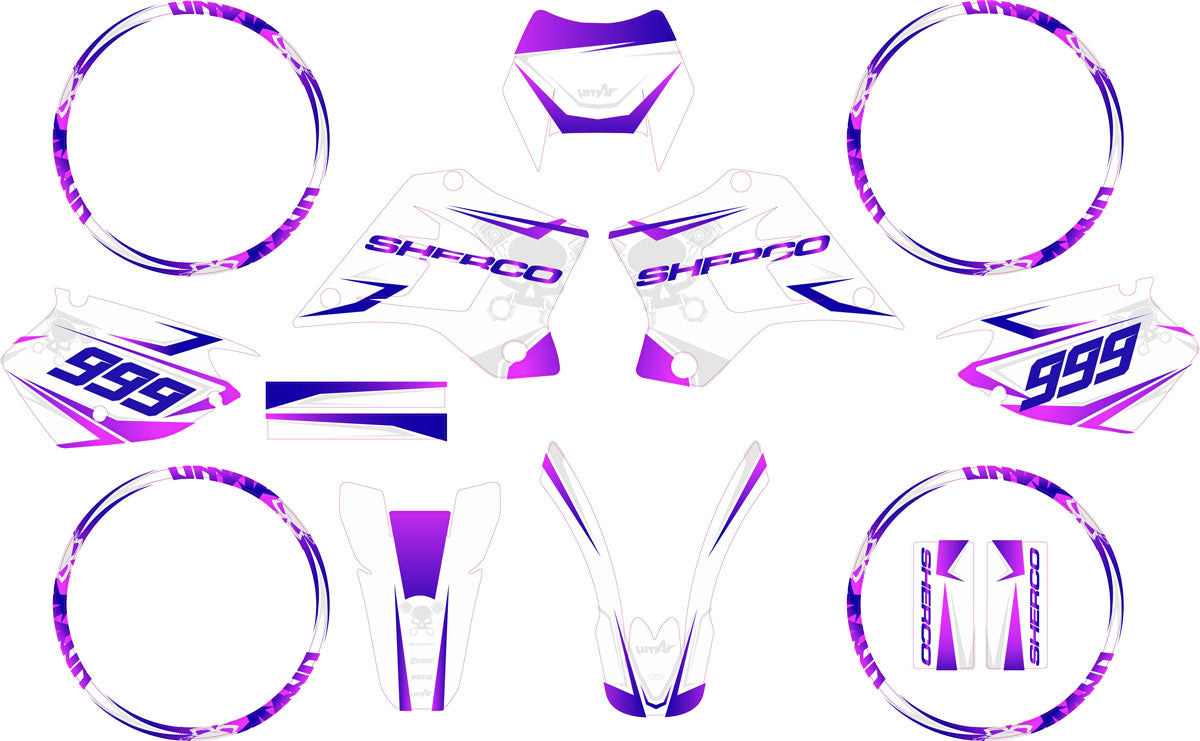 Kit pegatinas Sherco HRD 50cc 1998-2005 Frío | pegatinas para moto | personalización 50cc | armysctv