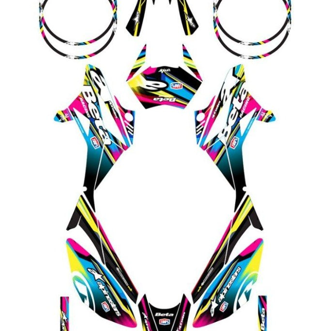 Graphics kit Beta RR 50 Motard 2011-2020 CMYK | motorcycle stickers | 50cc customization | armysctv
