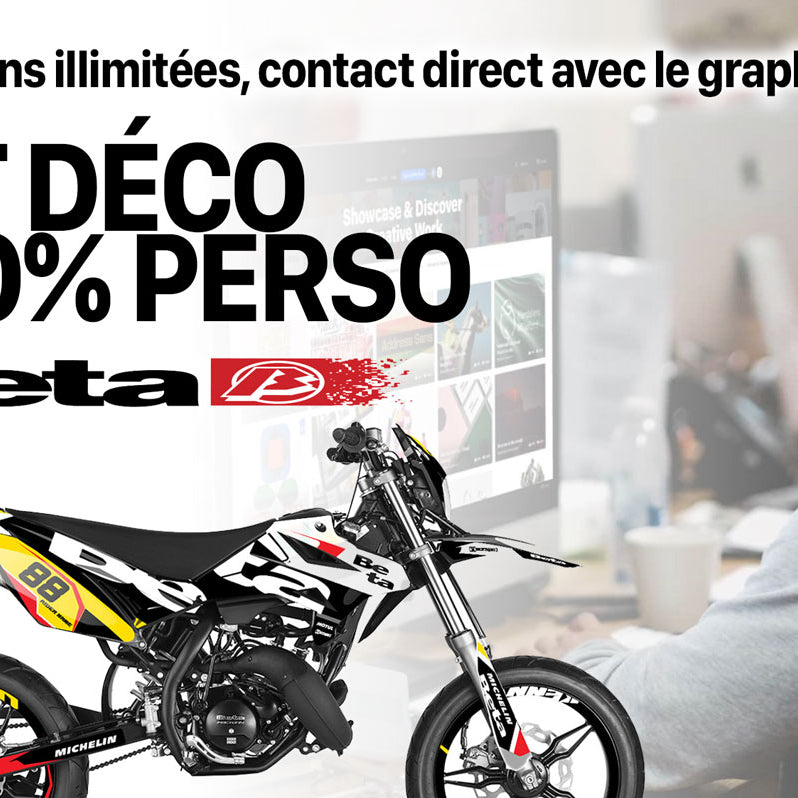 Kit pegatinas 100% personalizado Beta RR 50 Motard 2011-2020 | pegatinas para moto | personalización 50cc | armysctv