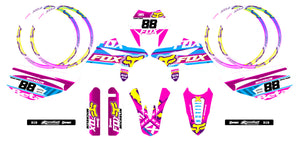 Kit déco Beta RR 50 Motard 2011-2020 Pink Fox | autocollants moto | personnalisation 50cc | armysctv
