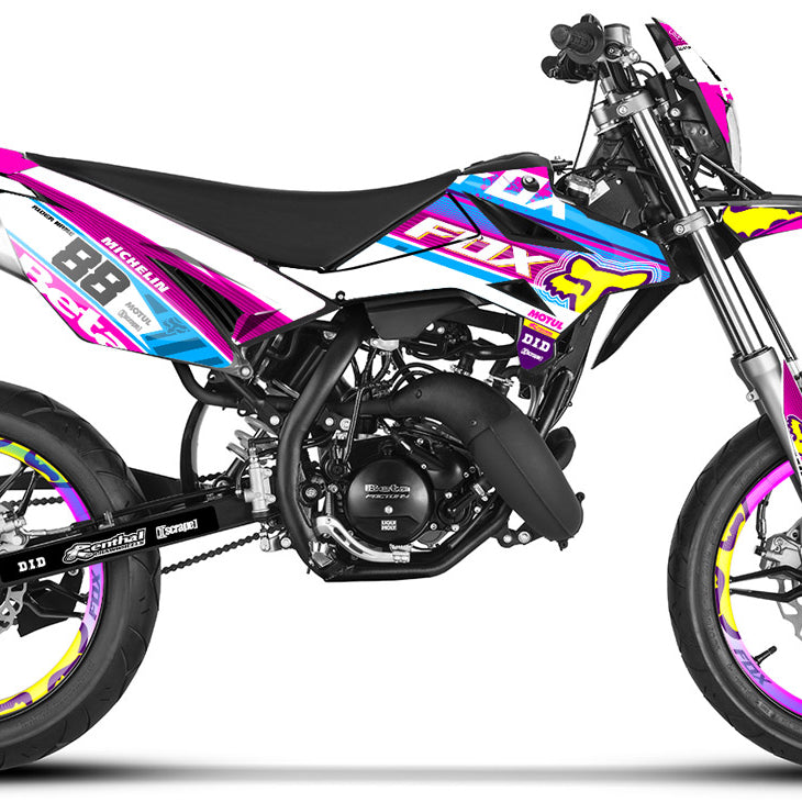 Dekor kit Beta RR 50 Motard 2011-2020 Pink Fox | Motorradaufkleber | Personalisierung 50cc | armysctv