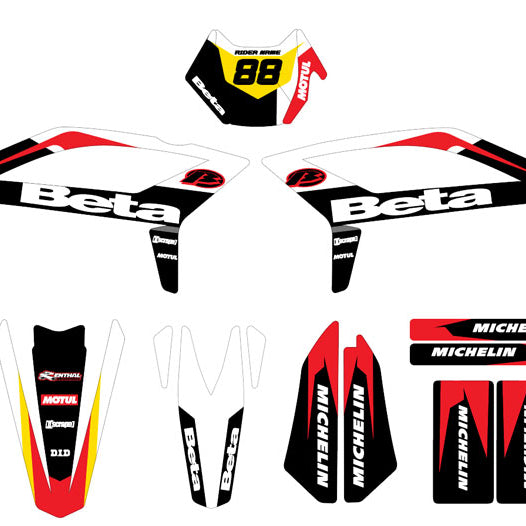 Kit pegatinas Beta RR 50 Motard 2021-2025 Kainam | pegatinas para moto | personalización 50cc | armysctv
