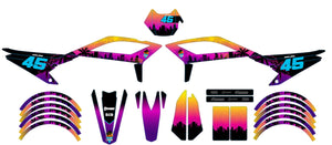 Dekor kit Beta RR 50 Motard 2021-2025 Miami | Motorradaufkleber | Personalisierung 50cc | armysctv