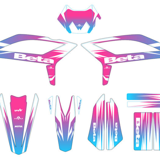 Kit pegatinas Beta RR 50 Motard 2021-2025 X-Fast | pegatinas para moto | personalización 50cc | armysctv