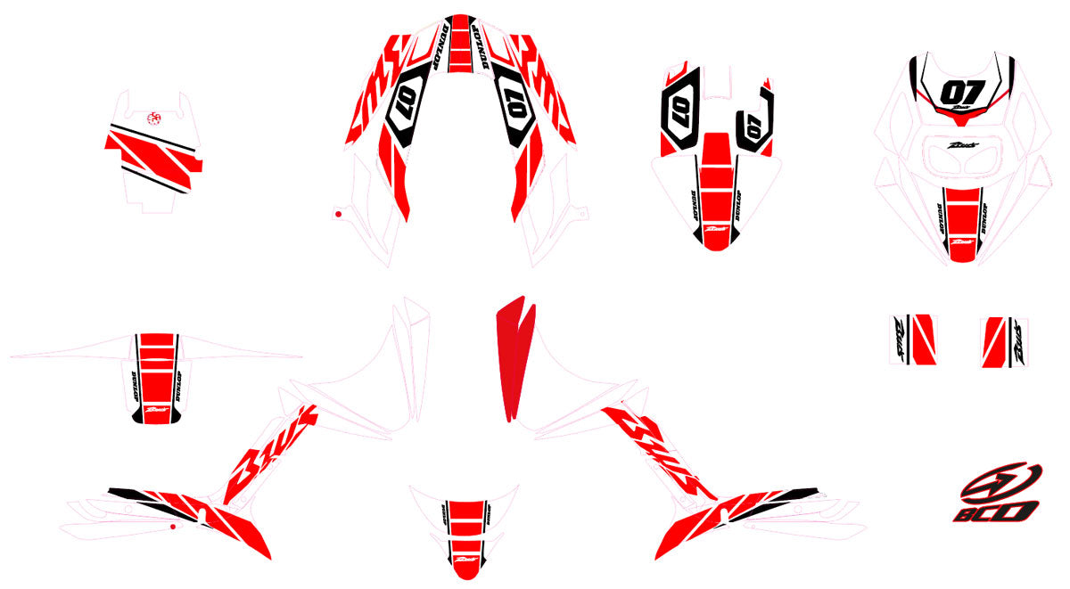 Kit déco MBK Booster RX BCD/Yamaha BW's RX BCD Anniversaire blanc | autocollants moto | personnalisation 50cc | armysctv