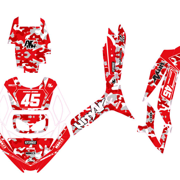 Deko-sett MBK Booster RX BCD/Yamaha BW's RX BCD Army Camo | motorsykkel klistremerker | tilpasning 50cc | armysctv