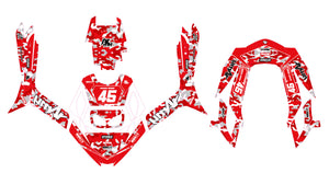 Dekor kit MBK Booster RX BCD/Yamaha BW's RX BCD Army Tarnung | Motorradaufkleber | Personalisierung 50cc | armysctv