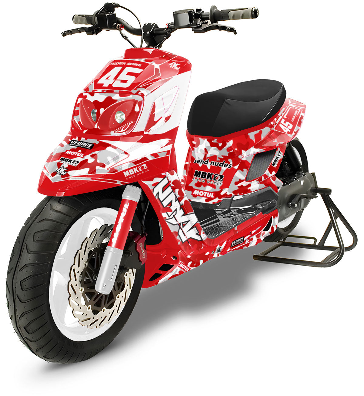 Kit pegatinas MBK Booster RX BCD/Yamaha BW's RX BCD Camuflaje Militar | pegatinas para moto | personalización 50cc | armysctv