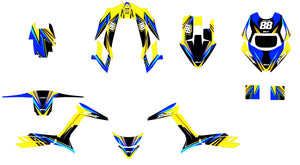 Dekor kit MBK Booster RX BCD/Yamaha BW's RX BCD Finder | Motorradaufkleber | Personalisierung 50cc | armysctv