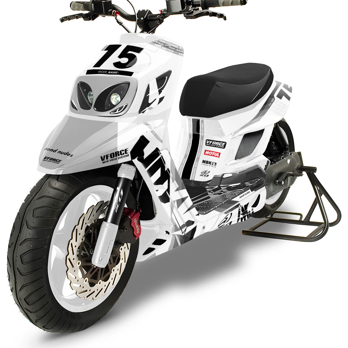Kit déco MBK Booster RX BCD/Yamaha BW's RX BCD Army Greys | autocollants moto | personnalisation 50cc | armysctv