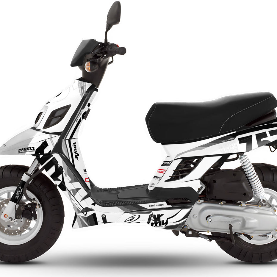 Kit déco MBK Booster RX BCD/Yamaha BW's RX BCD Army Greys | autocollants moto | personnalisation 50cc | armysctv