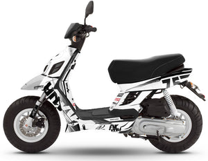 Dekor kit MBK Booster RX BCD/Yamaha BW's RX BCD Army Greys | Motorradaufkleber | Personalisierung 50cc | armysctv
