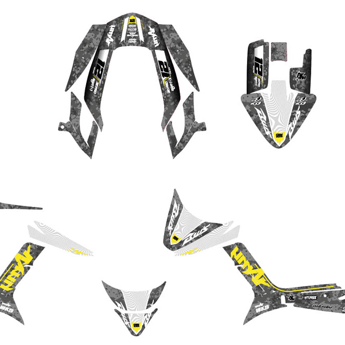 Deko-sett MBK Booster RX BCD/Yamaha BW's RX BCD Warfare | motorsykkel klistremerker | tilpasning 50cc | armysctv
