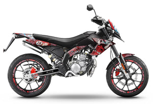 Kit déco Derbi Senda DRD Evo 50cc Arigato | autocollants moto | personnalisation 50cc | armysctv