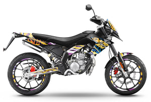 Dekor kit Derbi Senda DRD Evo 50cc Cali Gelato | Motorradaufkleber | Personalisierung 50cc | armysctv