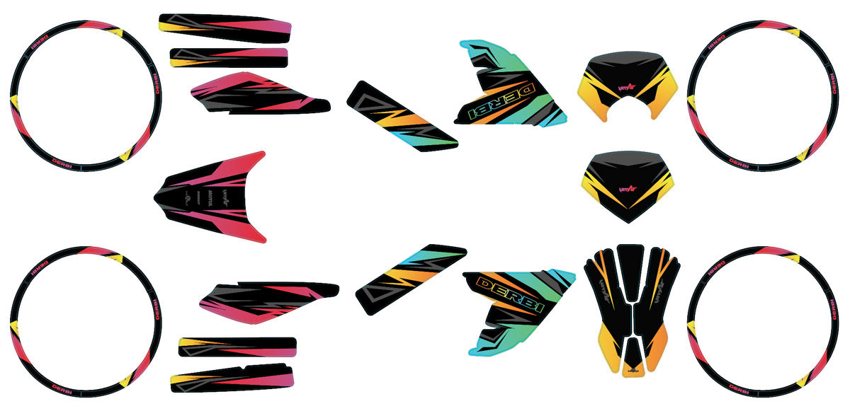 Kit déco Derbi Senda DRD Evo 50cc Eclipse | autocollants moto | personnalisation 50cc | armysctv