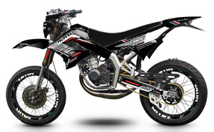 Dekor kit 50cc Derbi Senda TNT Tuning Schwarze Katze | Motorradaufkleber | Personalisierung 50cc | armysctv
