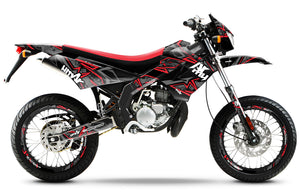 50cc Graphics kit Derbi Senda Victoria Bull 50cc 2003-2010 Redrum | motorcycle stickers | 50cc customization | armysctv