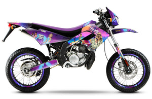 Dekor kit 50cc Derbi Senda Victoria Bull 50cc 2003-2010 Vice City | Motorradaufkleber | 50cc Personalisierung | armysctv