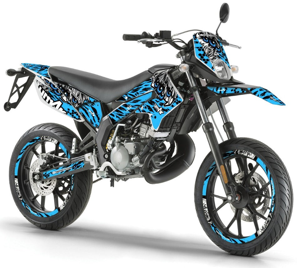 Kit déco Derbi Senda xtreme 50cc 2011-2017 Eyes | autocollants moto | personnalisation 50cc | armysctv