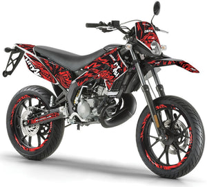 Dekor kit Derbi Senda xtreme 50cc 2011-2017 Armee Feder | Motorradaufkleber | Personalisierung 50cc | armysctv
