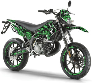 Dekor kit Derbi Senda xtreme 50cc 2011-2017 Armee Feder | Motorradaufkleber | Personalisierung 50cc | armysctv