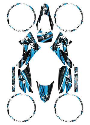 Dekor kit Derbi Senda xtreme 50cc 2011-2017 Armee Freiheit | Motorradaufkleber | Personalisierung 50cc | armysctv