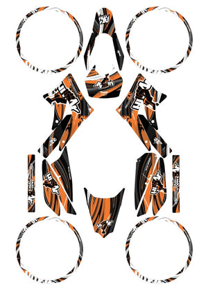 Dekor kit Derbi Senda xtreme 50cc 2011-2017 Armee Freiheit | Motorradaufkleber | Personalisierung 50cc | armysctv