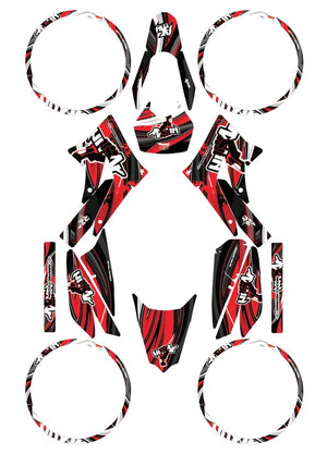 Dekor kit Derbi Senda xtreme 50cc 2011-2017 Armee Freiheit | Motorradaufkleber | Personalisierung 50cc | armysctv