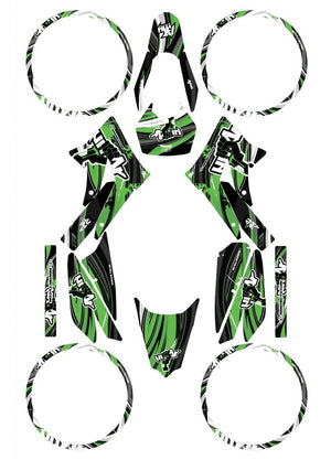 Dekor kit Derbi Senda xtreme 50cc 2011-2017 Armee Freiheit | Motorradaufkleber | Personalisierung 50cc | armysctv