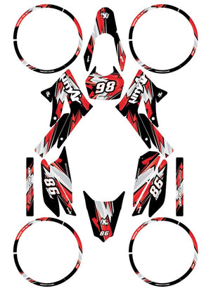 Kit déco Derbi Senda xtreme 50cc 2011-2017 Army Racing | autocollants moto | personnalisation 50cc | armysctv