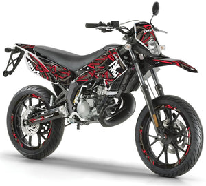 Dekor kit Derbi Senda xtreme 50cc 2011-2017 Army Redrum | Motorradaufkleber | Personalisierung 50cc | armysctv