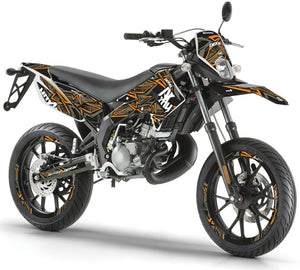 Dekor kit Derbi Senda xtreme 50cc 2011-2017 Army Redrum | Motorradaufkleber | Personalisierung 50cc | armysctv