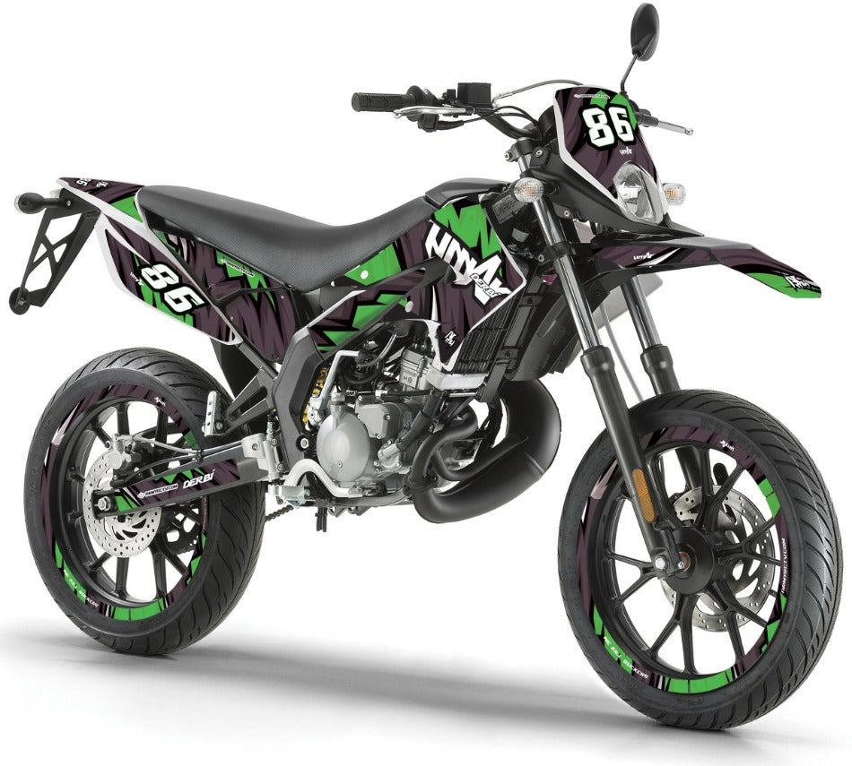 Derbi Senda xtreme 50cc 2011-2017 Army Speeder Graphics kit | motorcycle stickers | 50cc customization | armysctv
