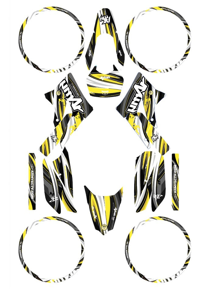 Derbi Senda Xtreme 50cc 2011-2017 Army SX Graphics kit | motorcycle stickers | 50cc customization | armysctv